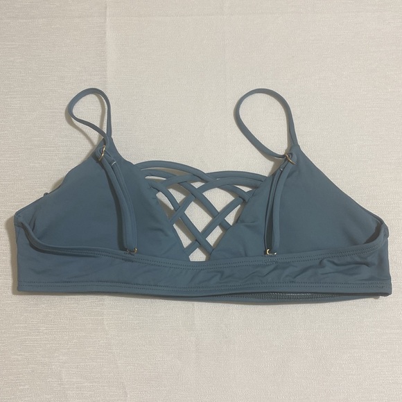 L*SPACE Women's Caged Criss-Cross JAMIE TOP Bikini Top - Picture 3 of 4